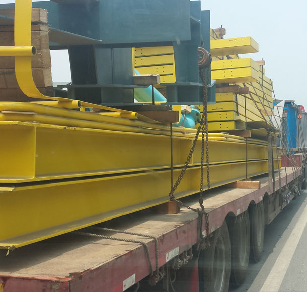 鋼材設(shè)備運輸固定案例